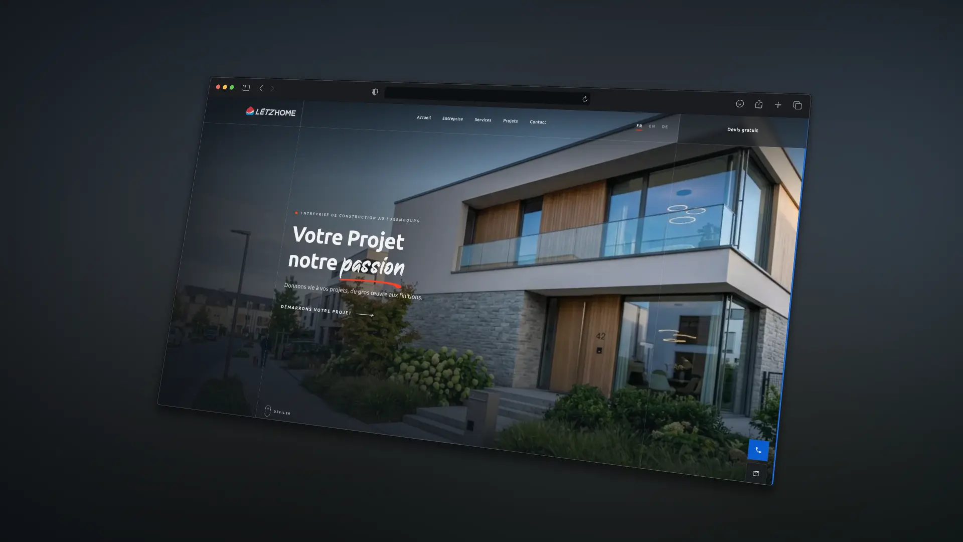Site web Letzhome Bâtiment